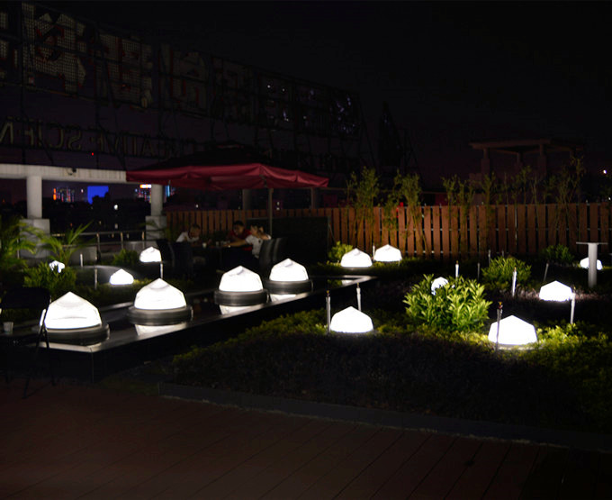 夜晚的導光管采光系統室外效果圖